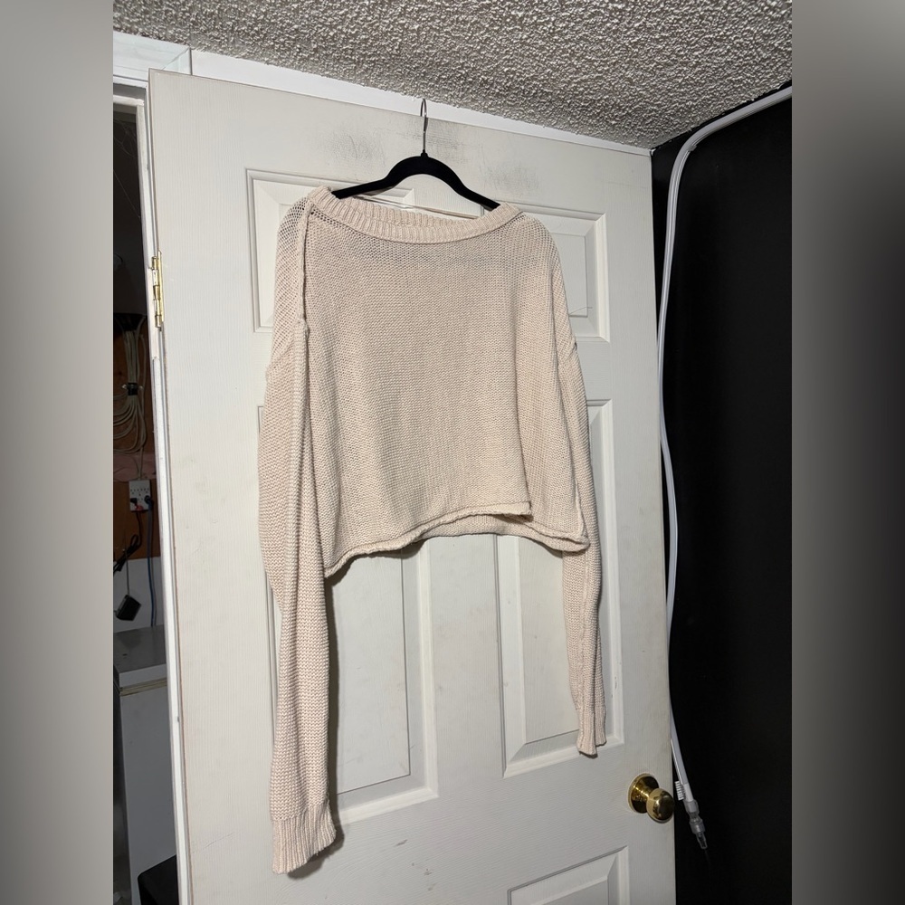We the free cream knit sweater